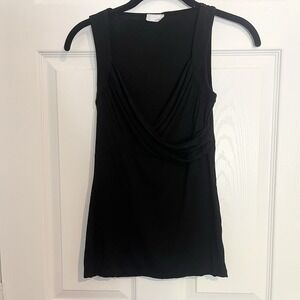 Womens Y2K 90s Black Sexy Faux Wrap Tank‎ Top Coquette Whimsigoth Feminine Small